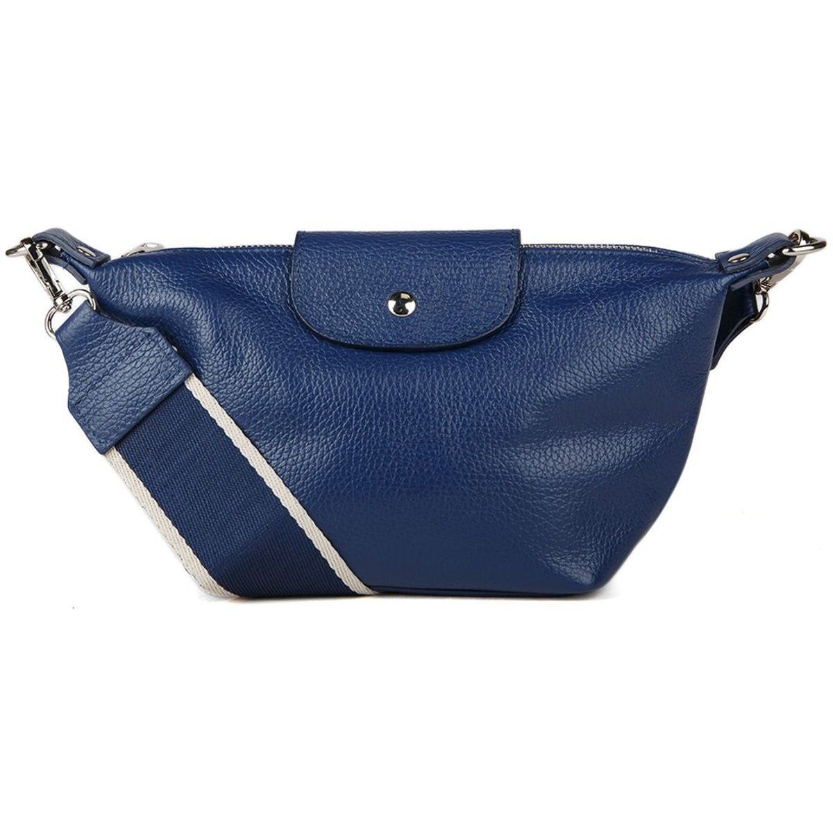 Sportliche Crossbody-Tasche aus genarbtem Leder