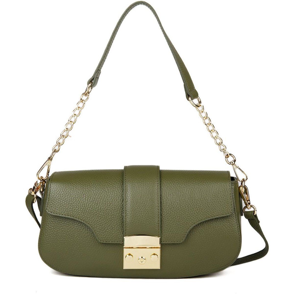Schultertasche aus strukturiertem Leder