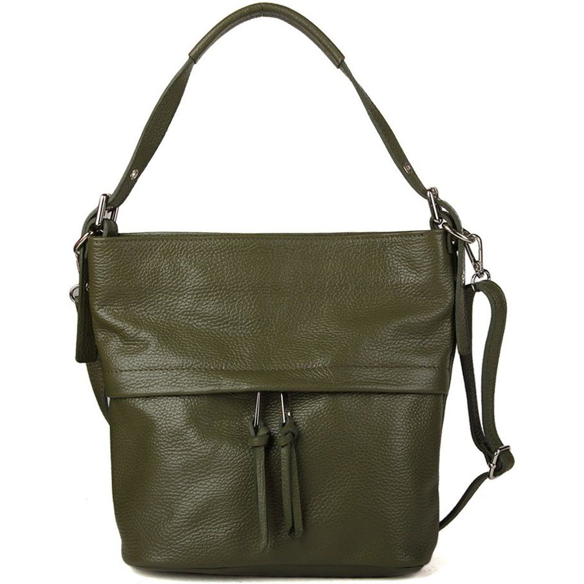 Lässige Hobo-Tasche aus strukturiertem Leder