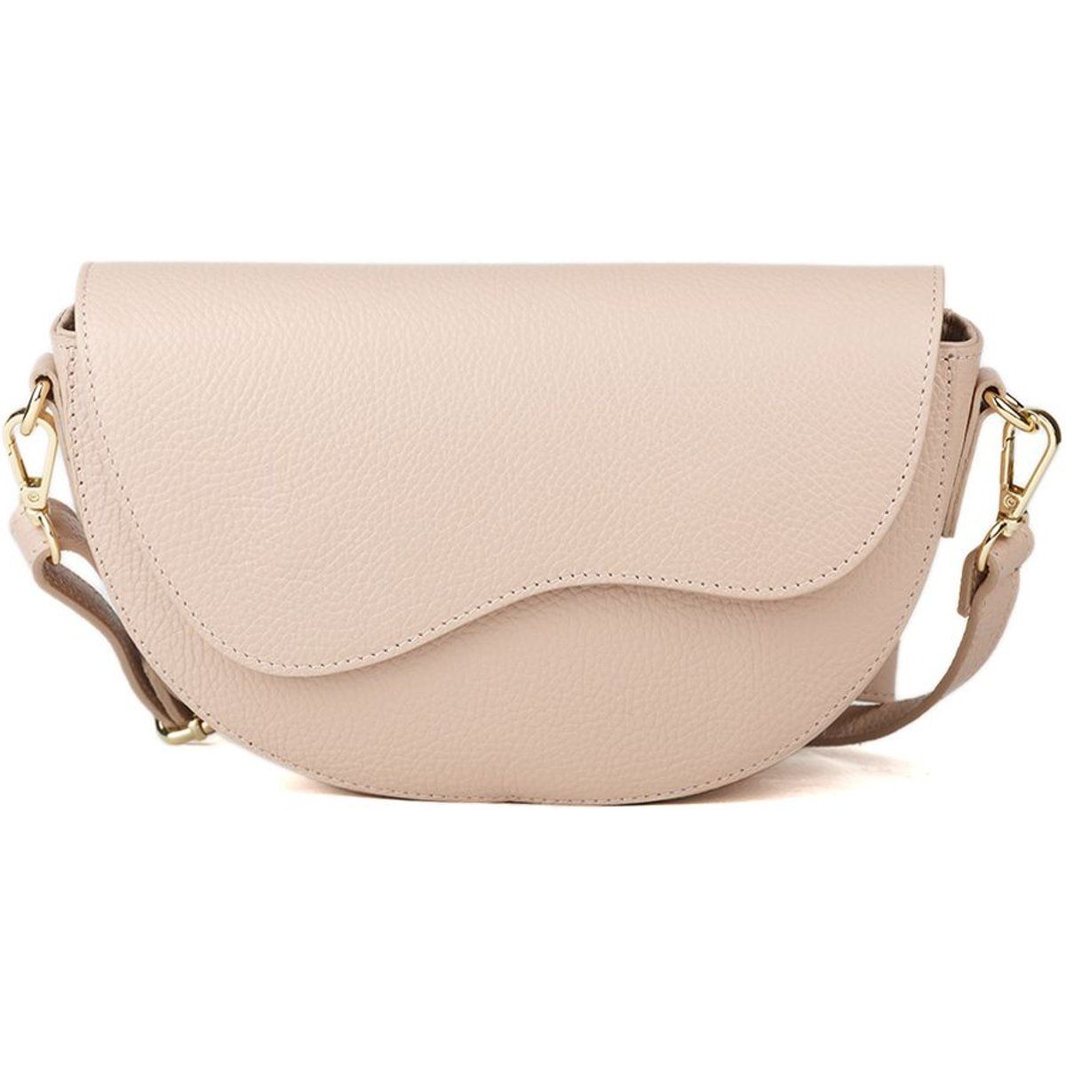 Geschwungene Satteltasche aus Leder