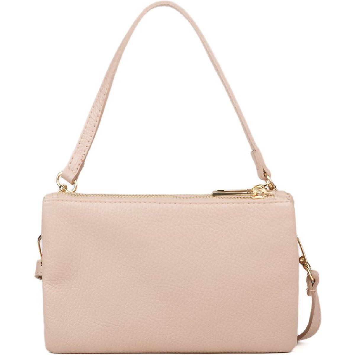 Kleine genarbte Leder-Mehrfachtasche
