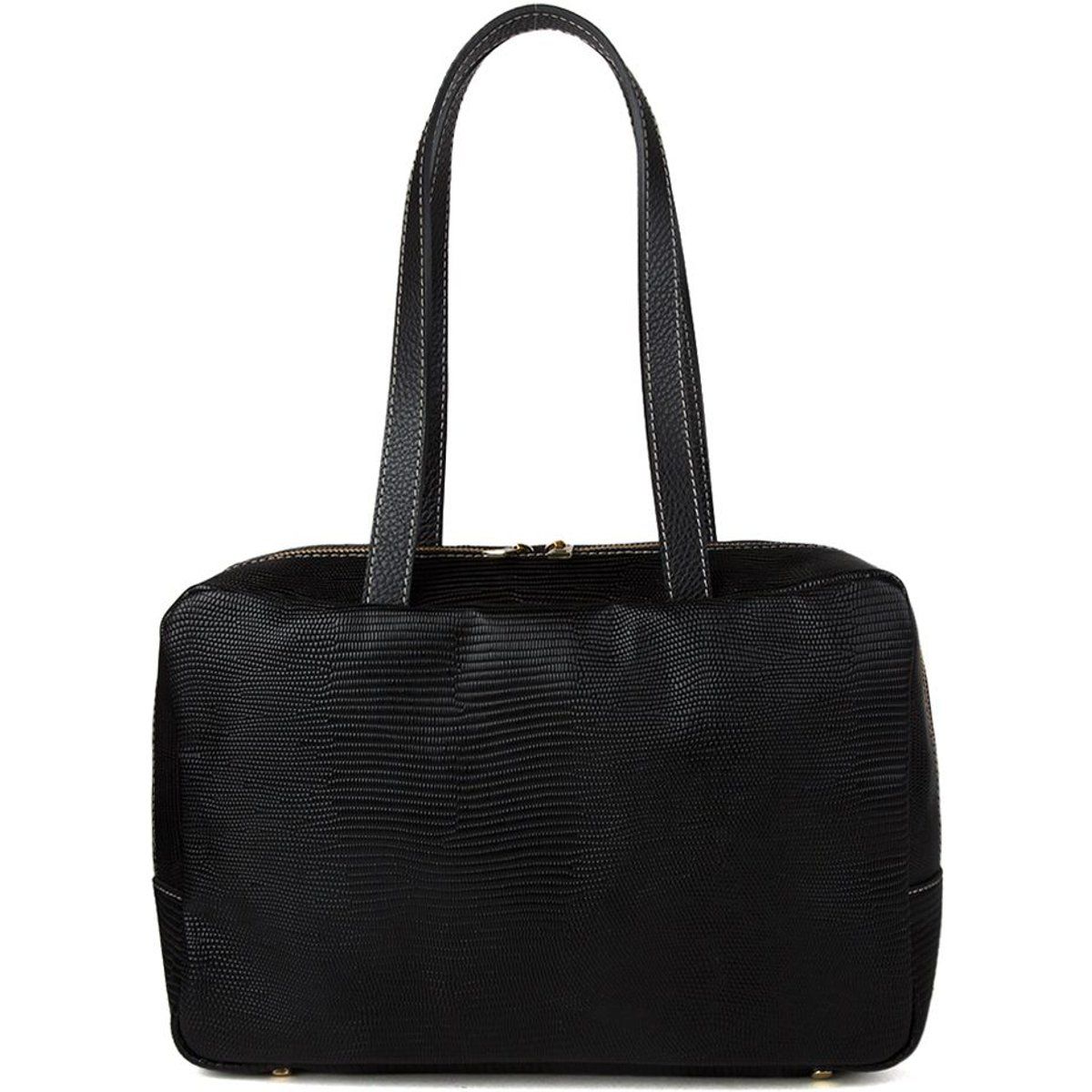 Strukturierte Tasche mit Eidechsenmuster