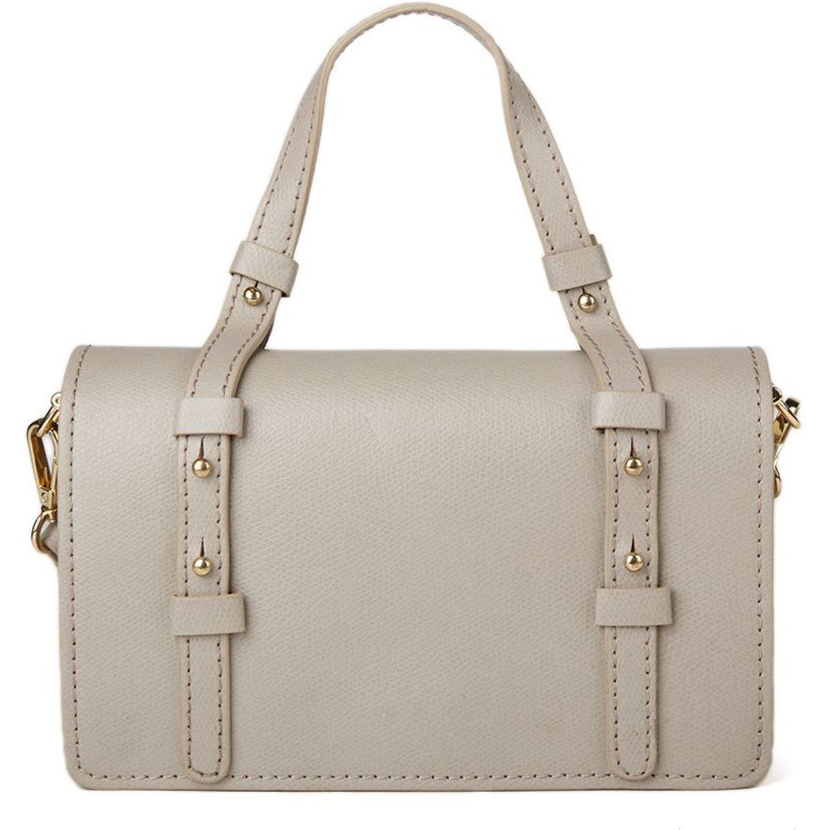 Strukturierte Leder-Schultertasche