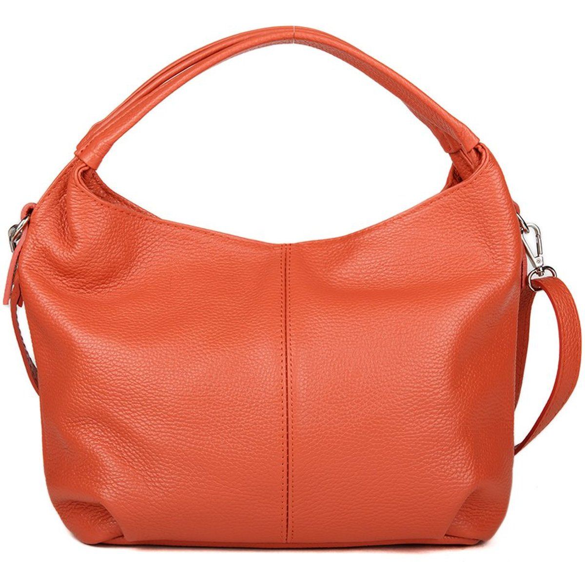 Strukturierte Leder-Hobo-Schultertasche