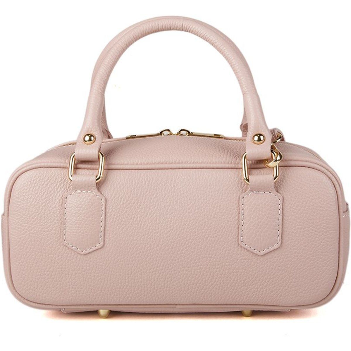 Klassische Bowlingtasche aus genarbtem Leder