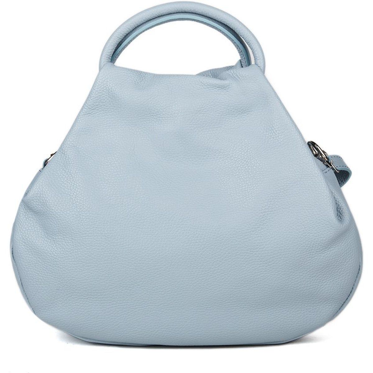 Trapezförmige Henkeltasche aus Leder