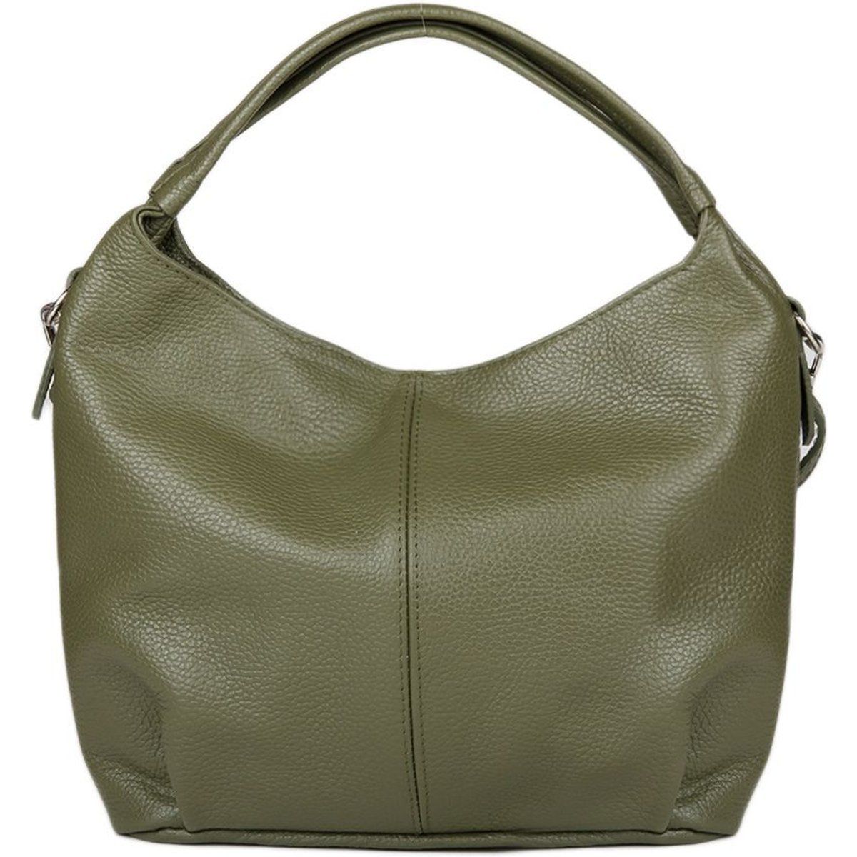Gekörnte Leder Hobo-Tasche
