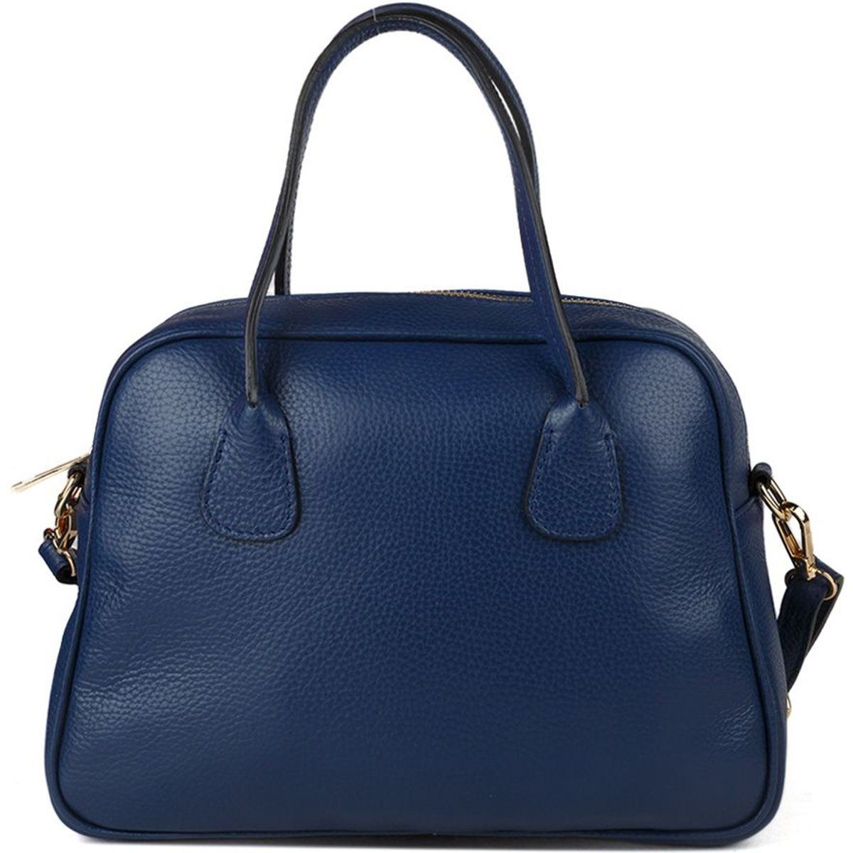 Strukturierte Satchel aus genarbtem Leder