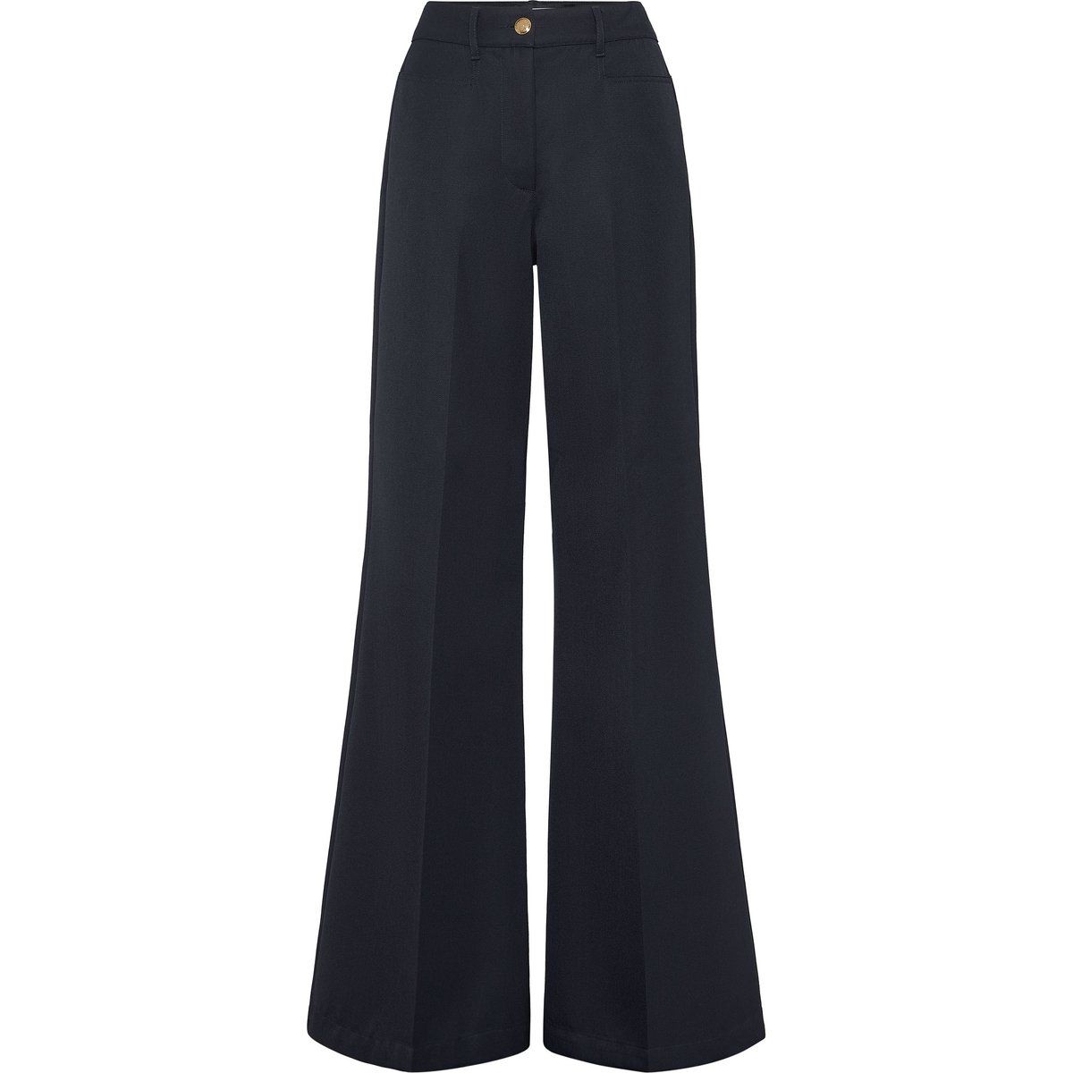 Wollmisch-Marinehose mit weitem Bein