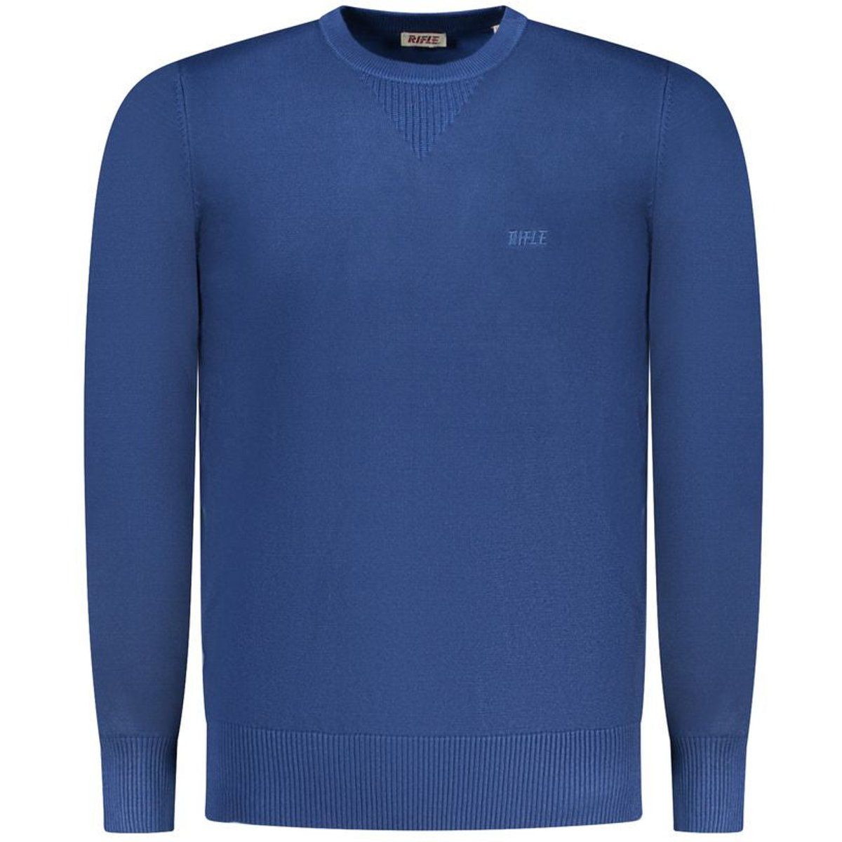 Klassischer Viskose-Feinstrickpullover mit Rundhalsausschnitt