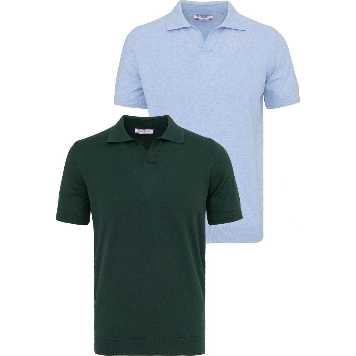 Elegante Kurzarm-Strickpolos