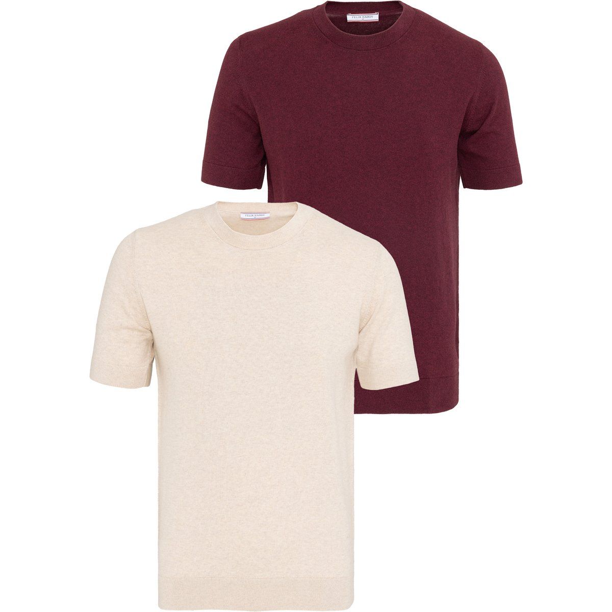 Set aus fein gestrickten Baumwoll-Shirts