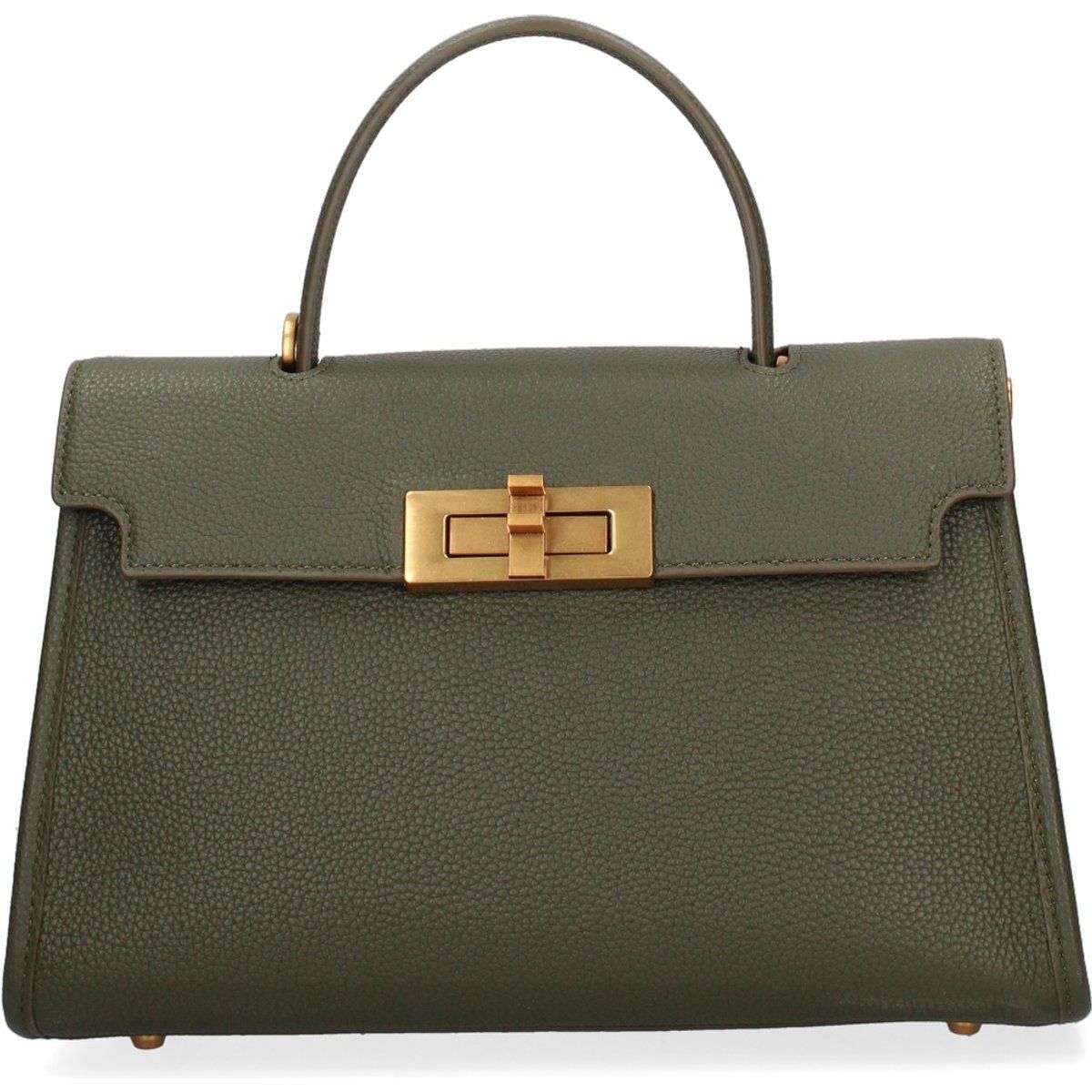 Elegante Henkeltasche aus genarbtem Leder