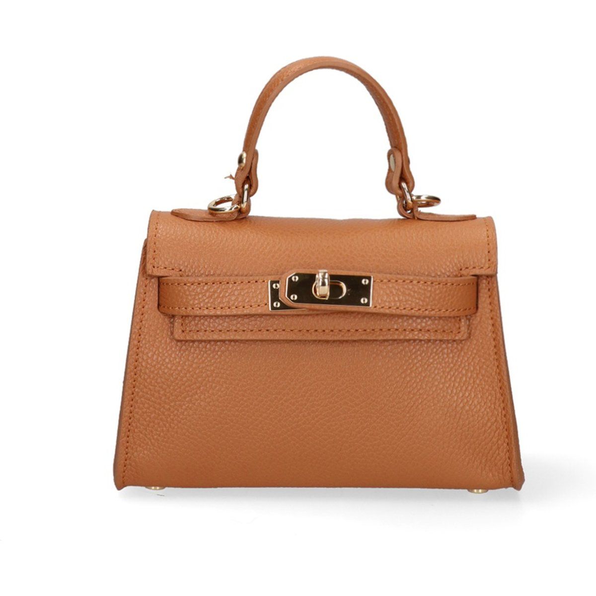Henkeltasche aus genarbtem Leder