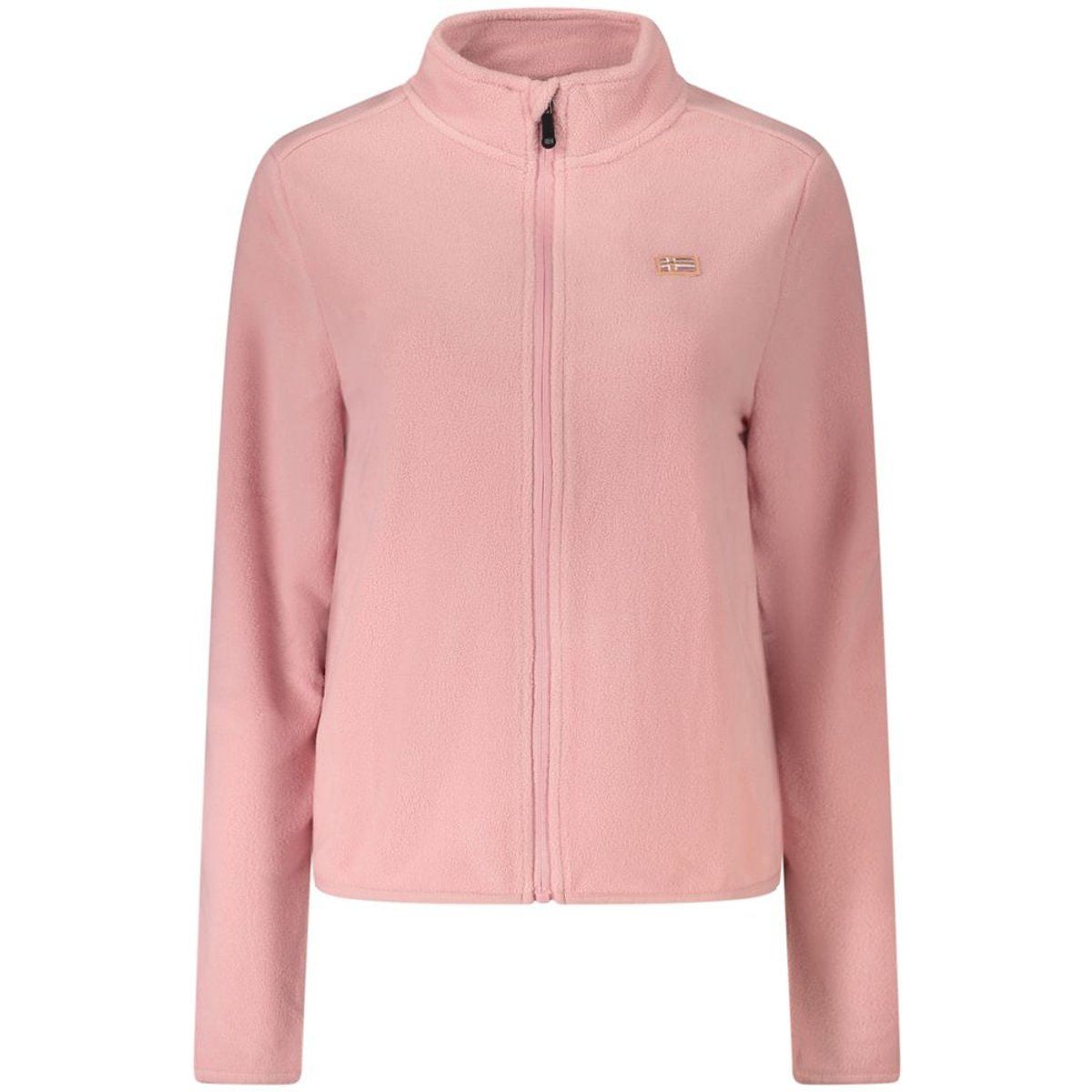 Fleecejacke mit Stehkragen und Reißverschluss