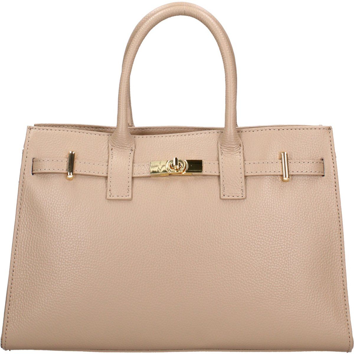 Elegante strukturierte Handtasche aus genarbtem Leder