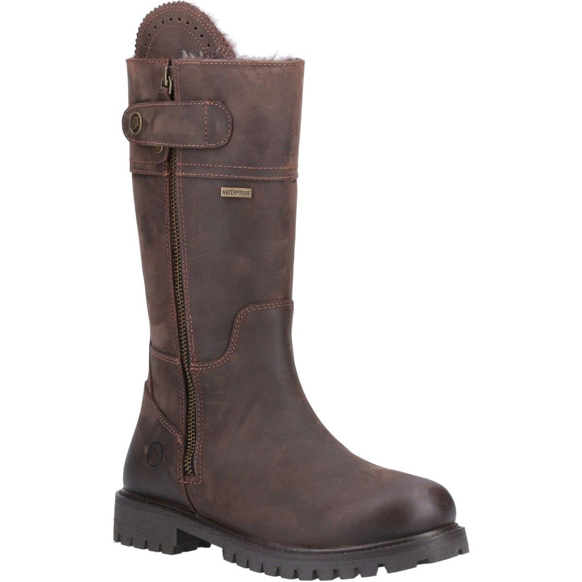 Wasserdichte Stiefel mit Kunstfellfutter