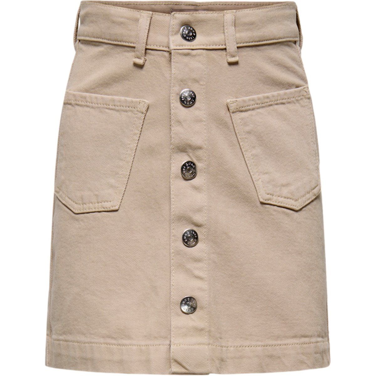 Jeansrock mit Knopfleiste und Taschen