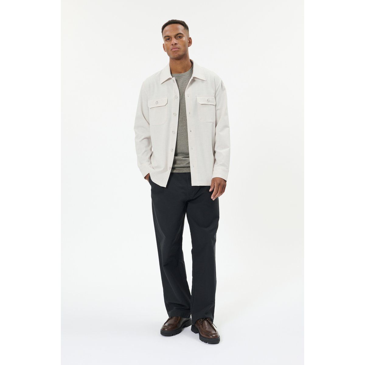 Hemdjacke mit gerader Passform