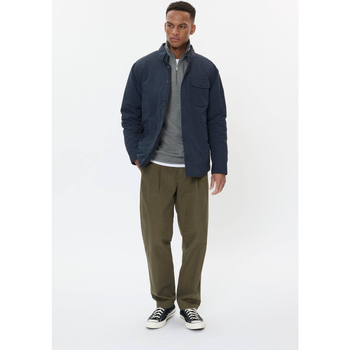 Technisches Overshirt aus recyceltem Nylon