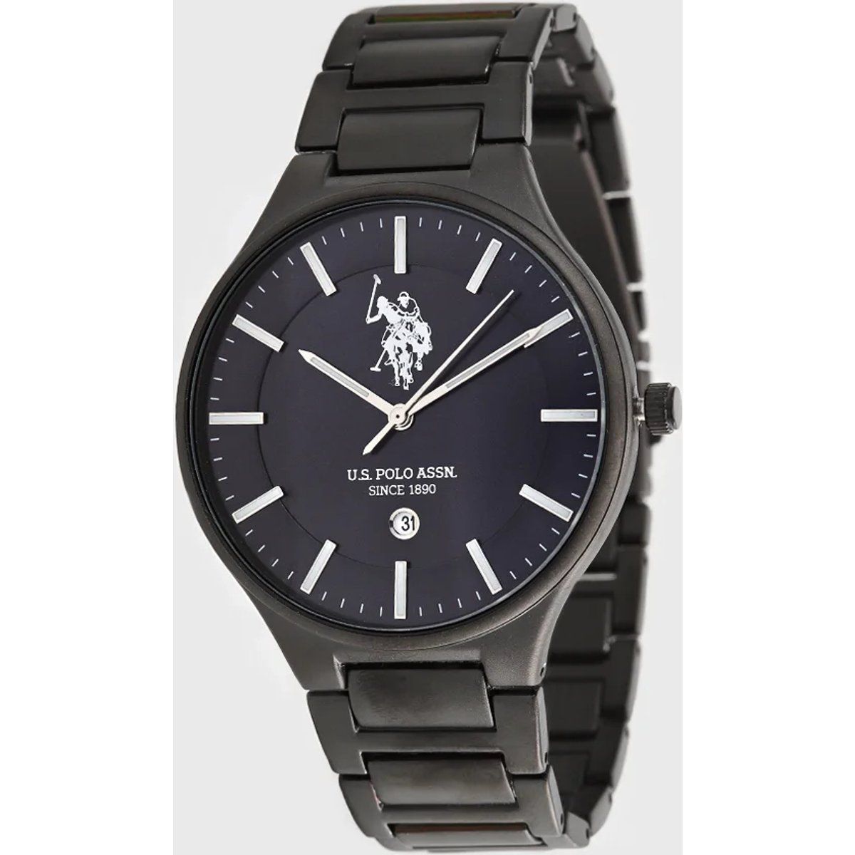 Minimalistische Analoguhr mit Metallarmband