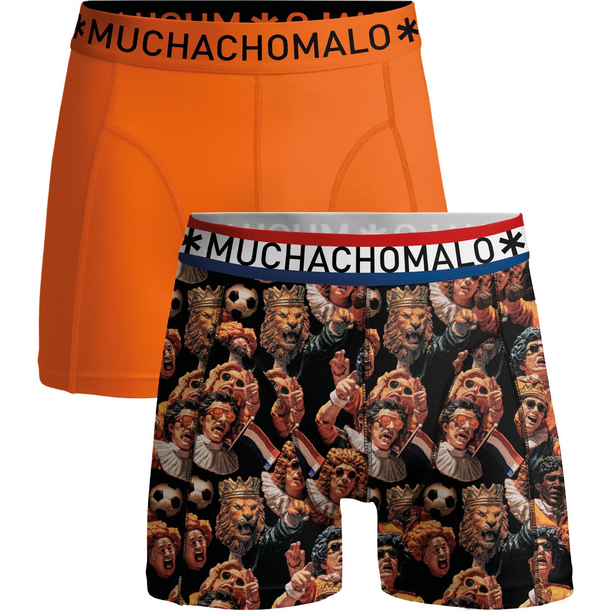 Grafik-Print Baumwoll-Boxershorts im Set