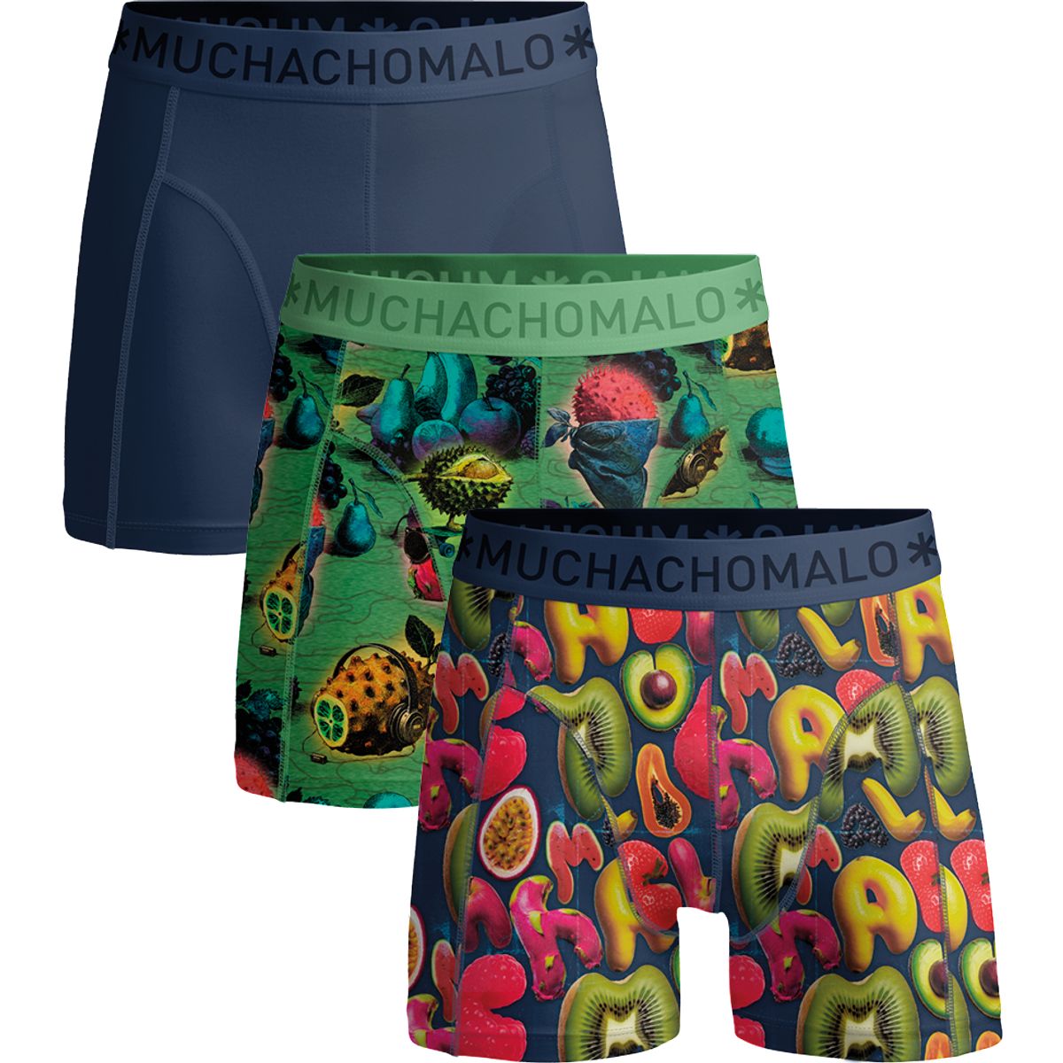 Gemusterte Baumwoll-Boxershorts im Dreierpack