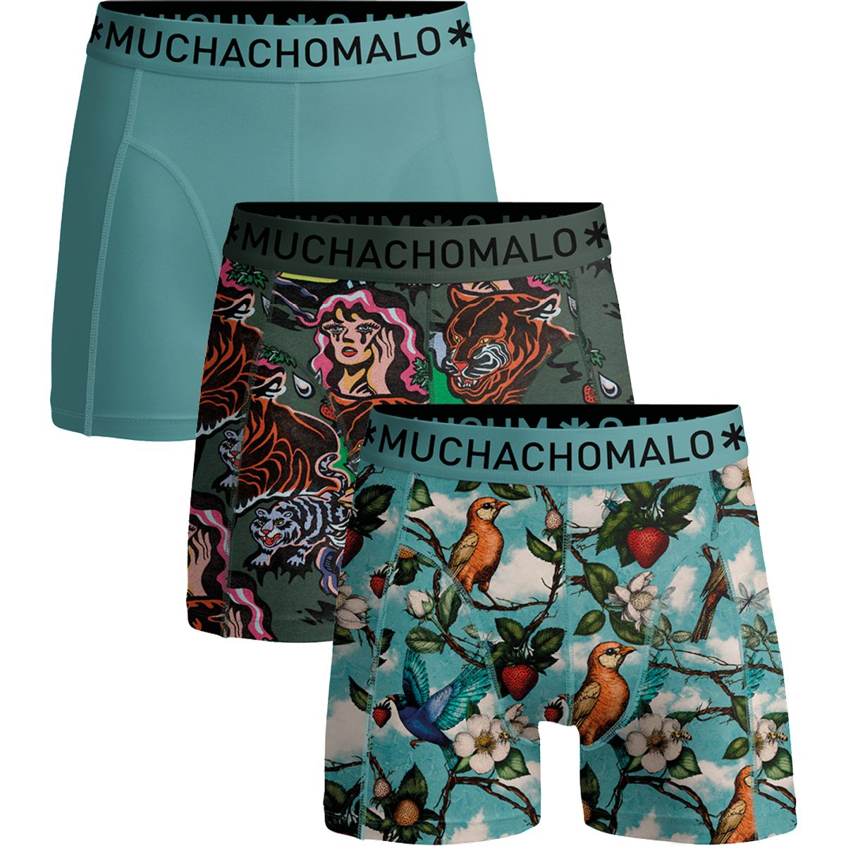 Bedruckte Baumwoll-Boxershorts im Multipack
