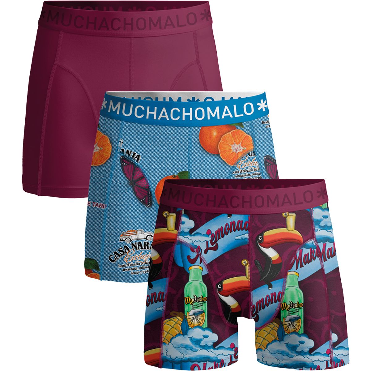 Baumwoll-Boxershorts Set mit Print