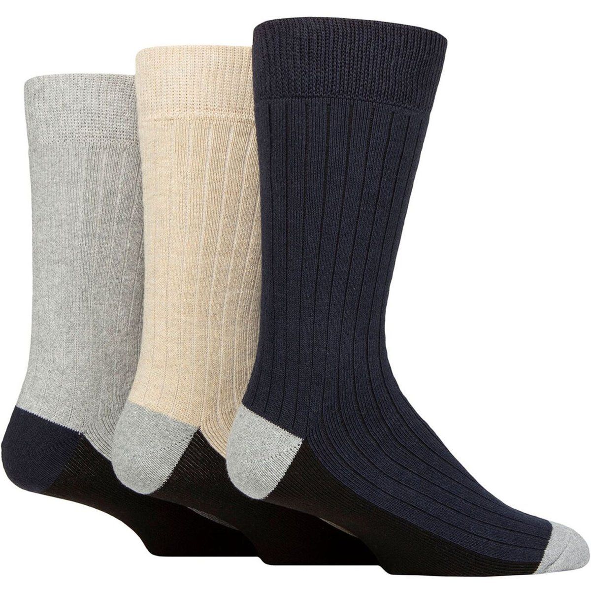 Gepolsterte gerippte Baumwoll Stiefelsocken