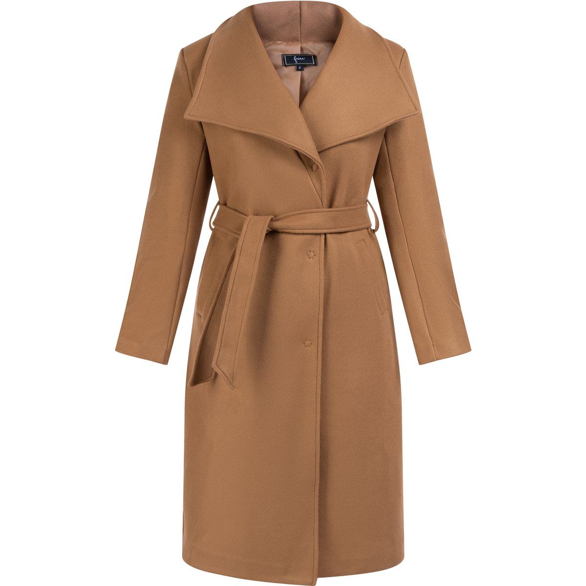 Eleganter langer Wickelmantel