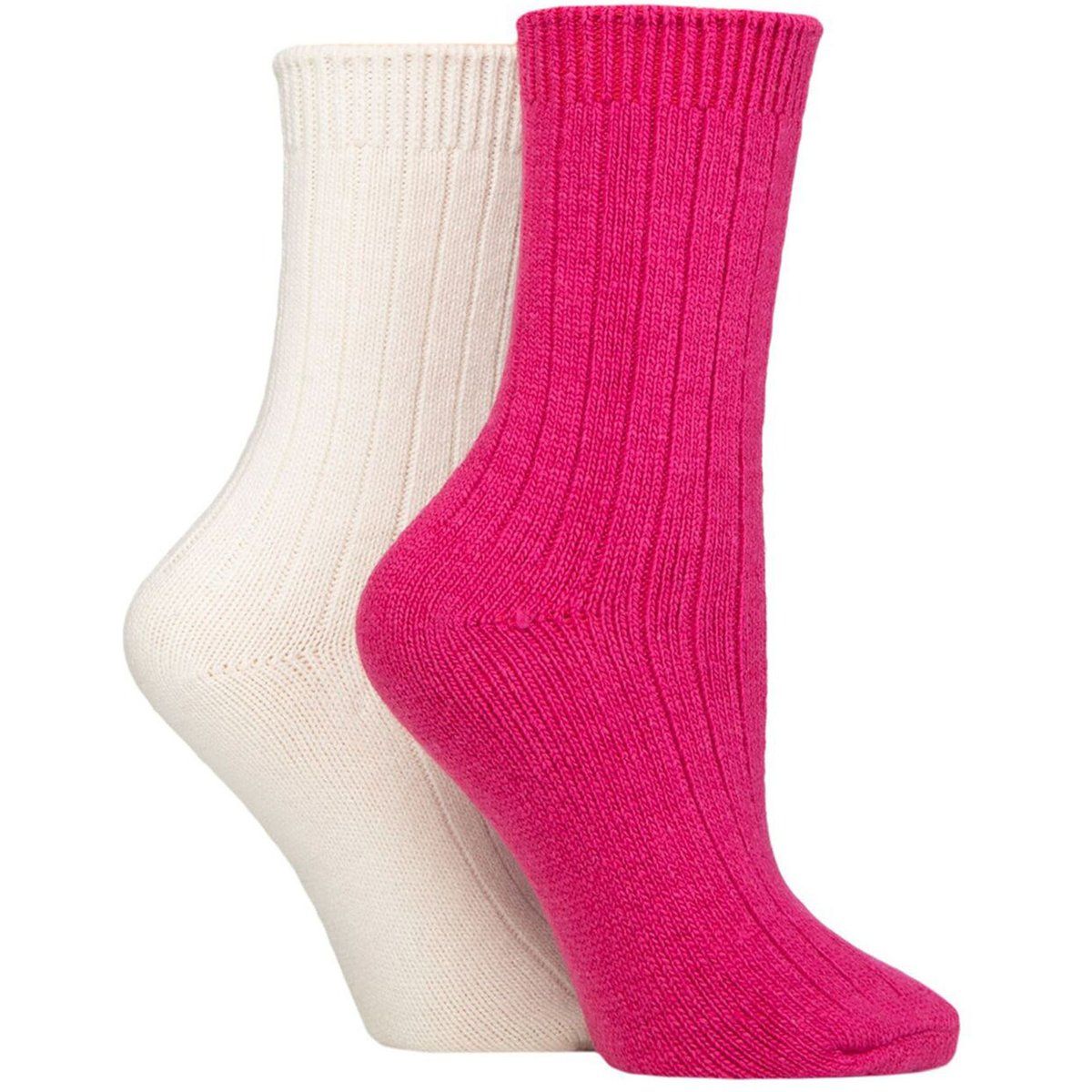 Gerippte Kaschmir-Mix Lounge-Socken