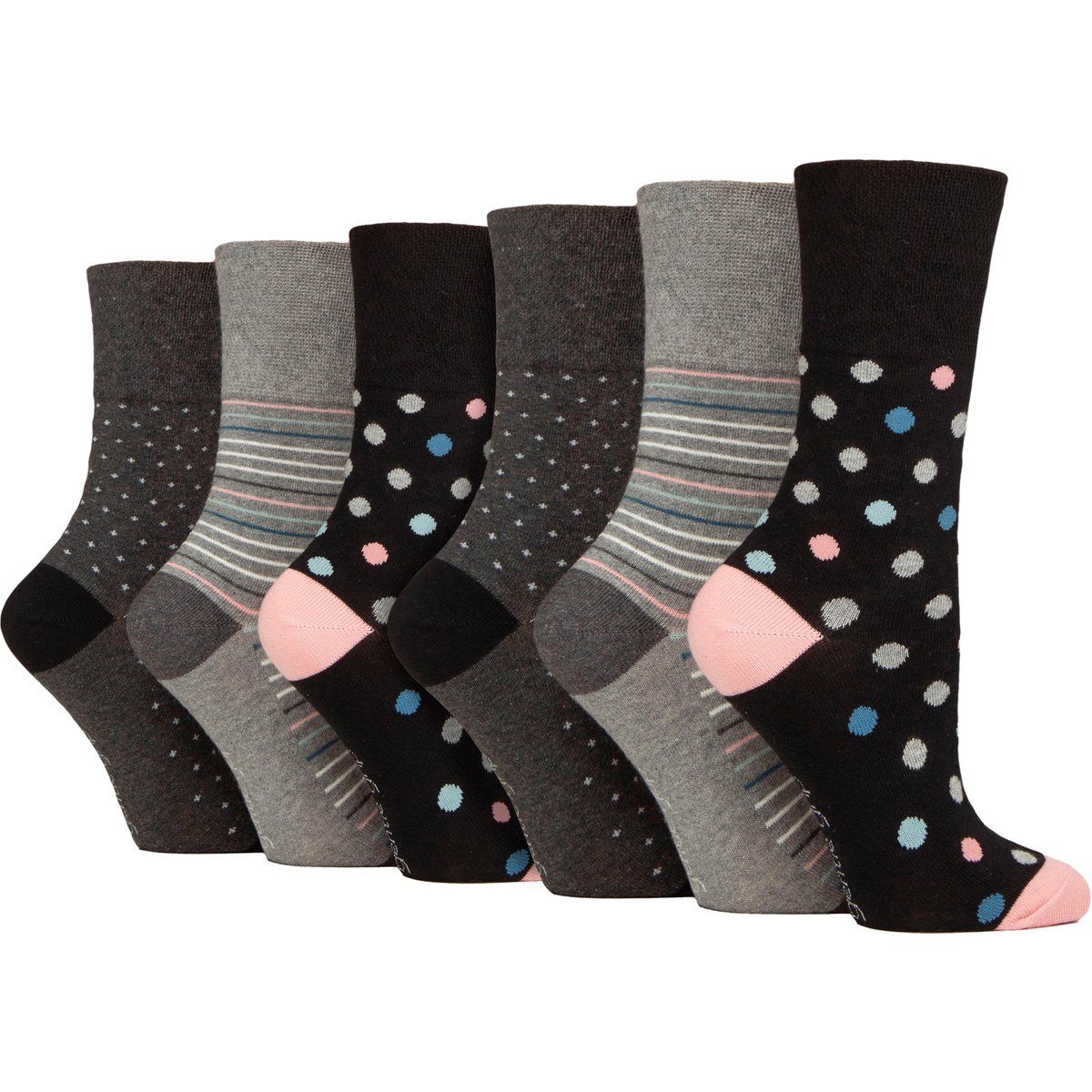 Baumwollreiche Gemusterte Socken ohne Gummizug