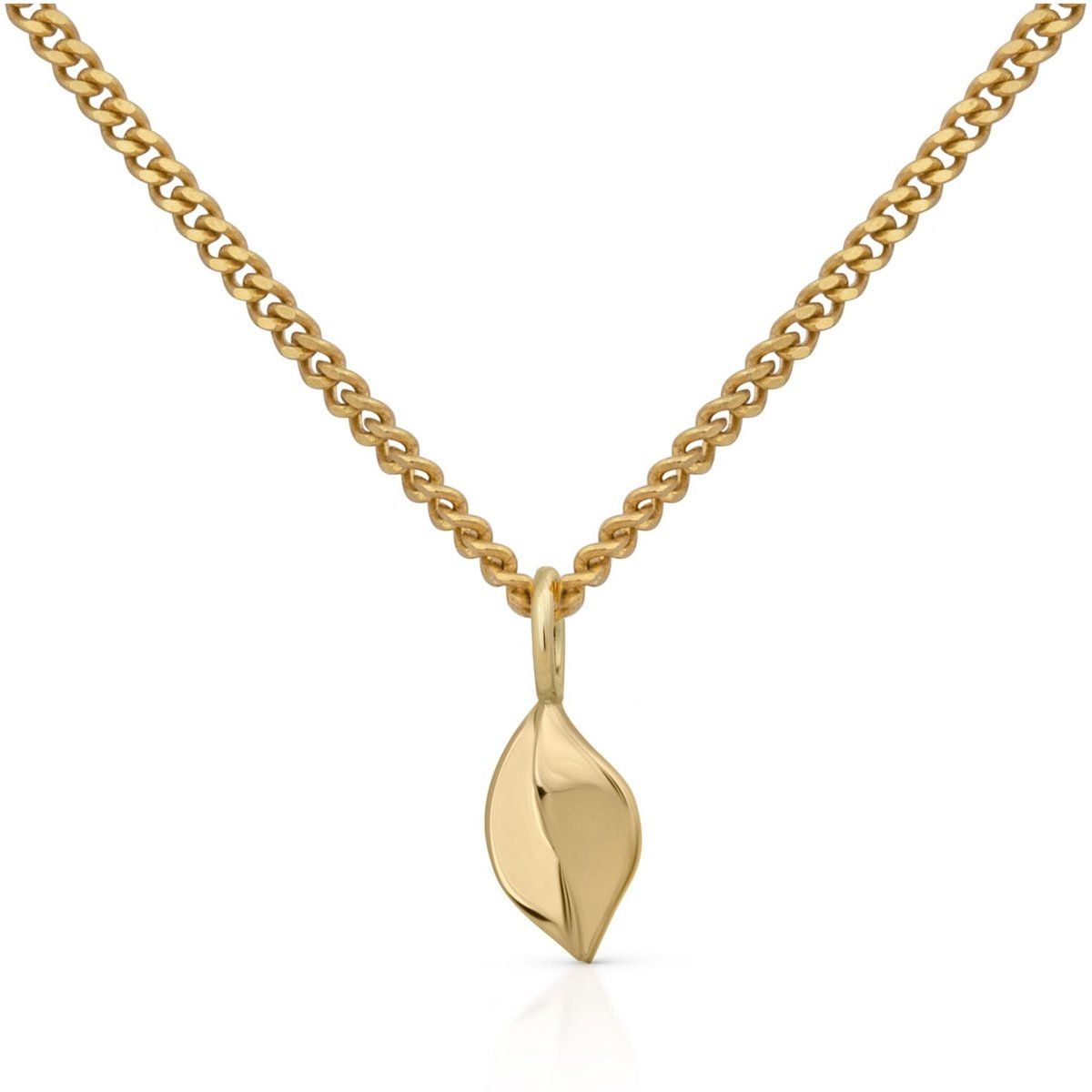 Elegante Halskette mit Blatt-Motiv