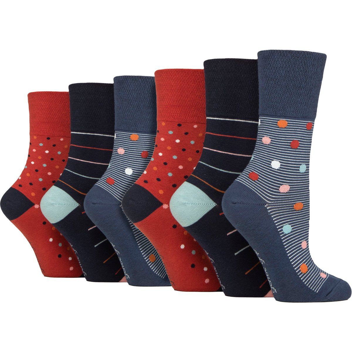 Gemusterte Baumwollsocken mit Komfortbund