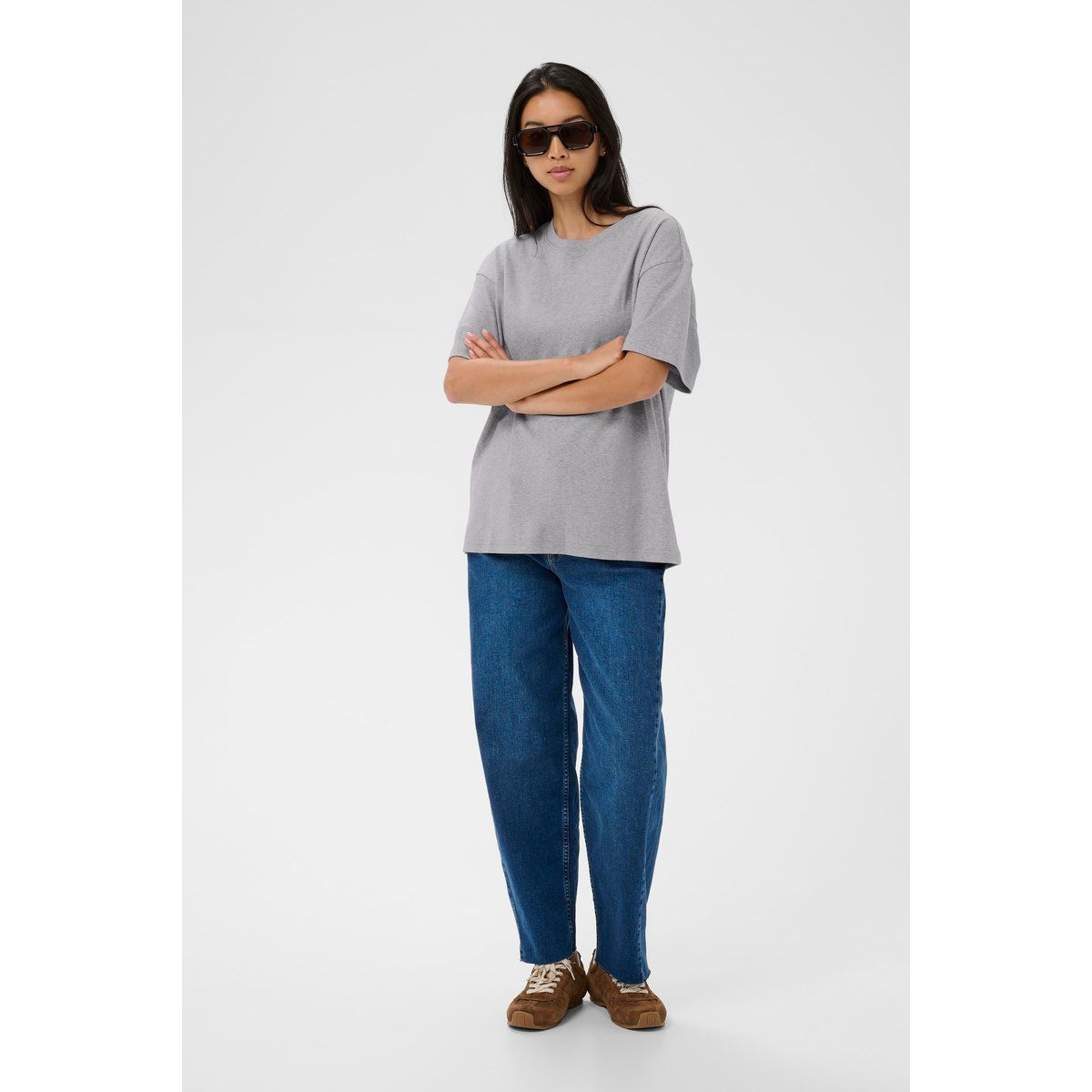 Lockeres Oversize-T-Shirt mit Rundhalsausschnitt