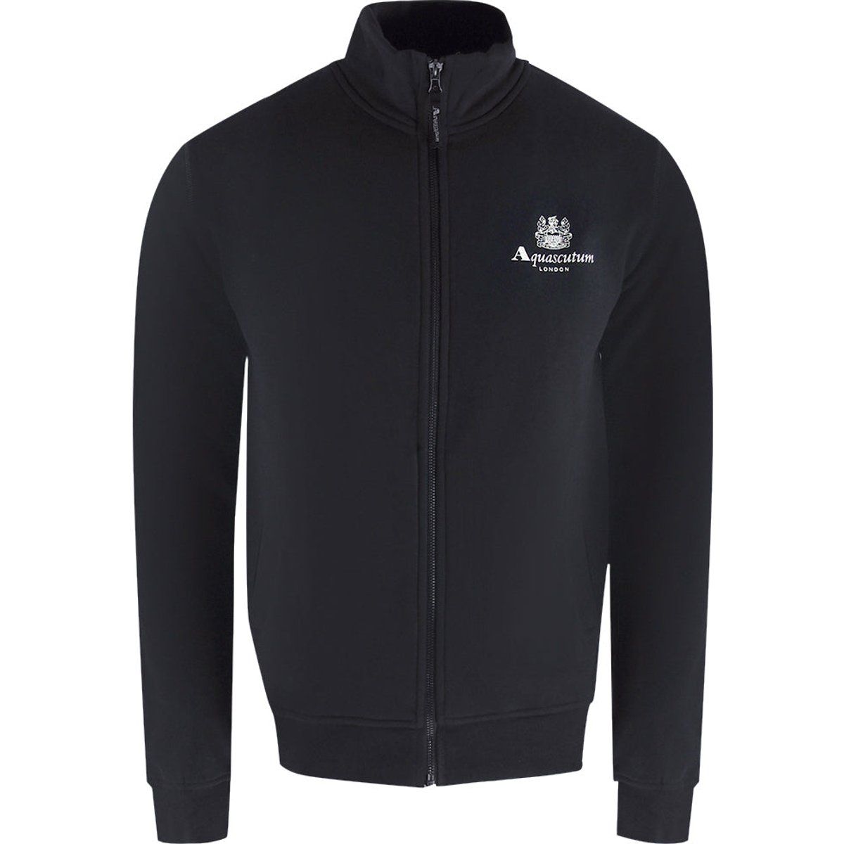 Fleece-Sweatshirt mit Logo und Reißverschluss