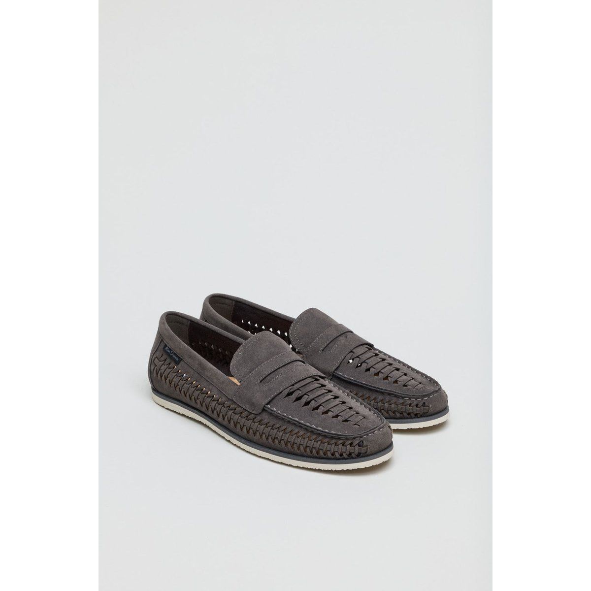 Geflochtene Penny-Loafer in Wildlederoptik