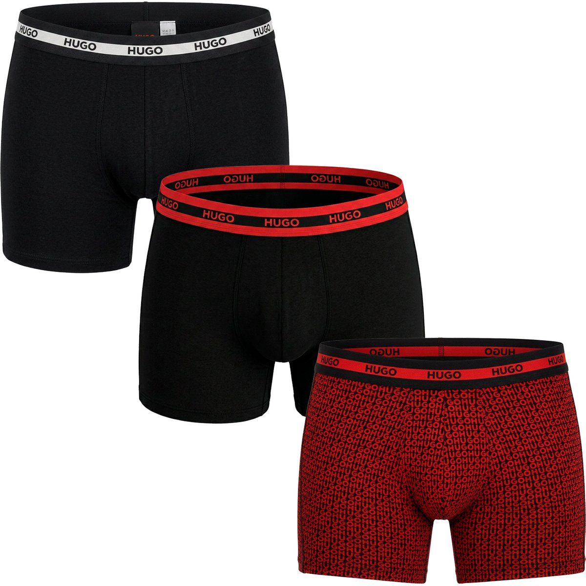 Elastische Baumwoll-Boxershorts mit Logo