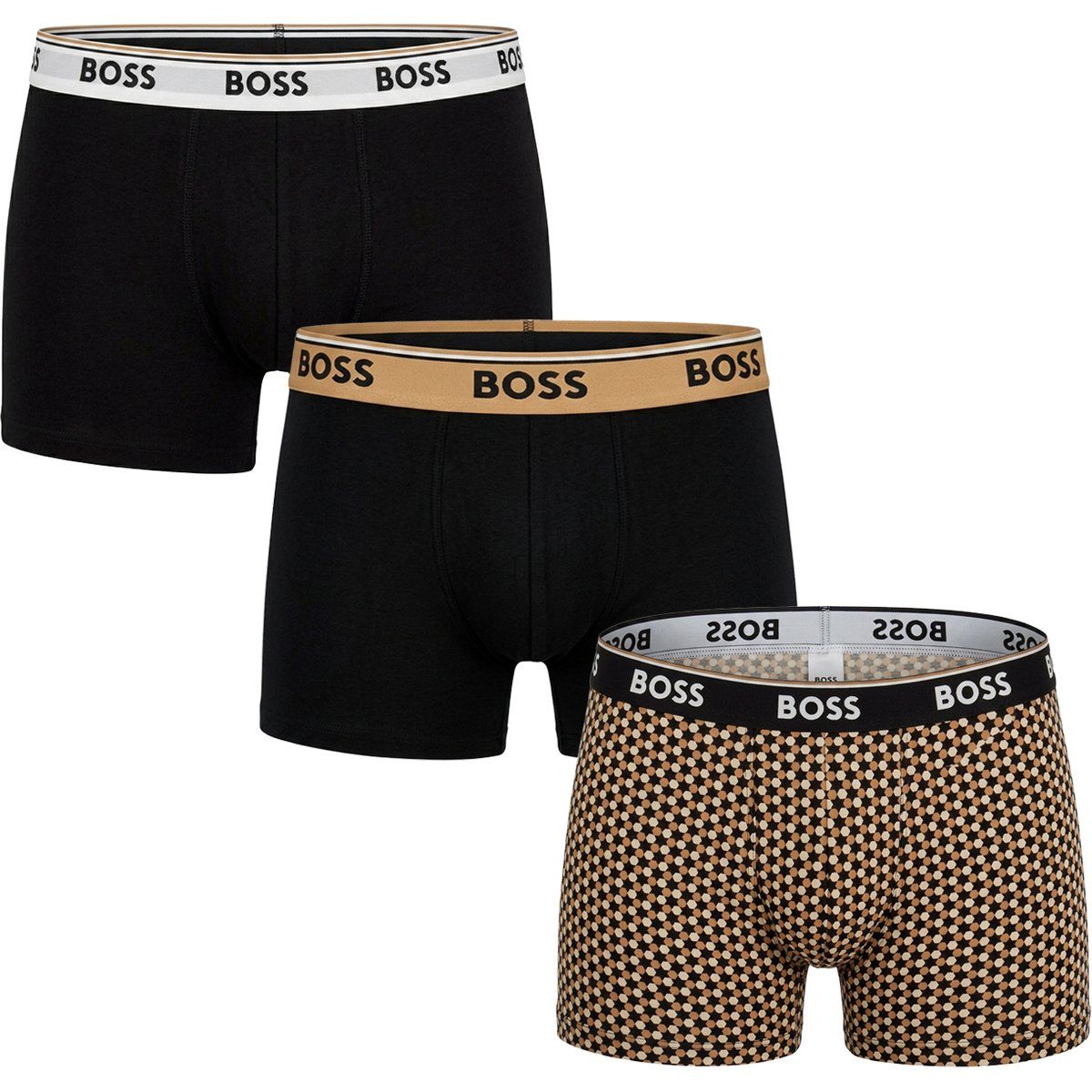Baumwoll-Boxershorts im Dreierpack