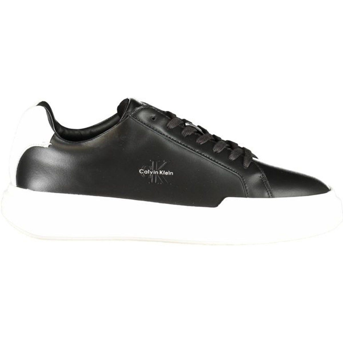 Leder-Low-Top-Sneaker mit Plateausohle