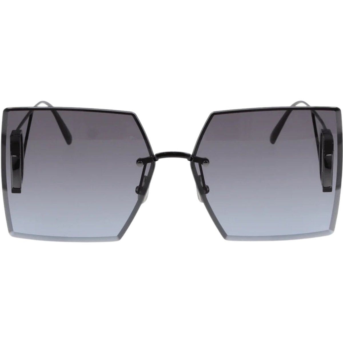 Übergroße Geometrische Randlose Sonnenbrille
