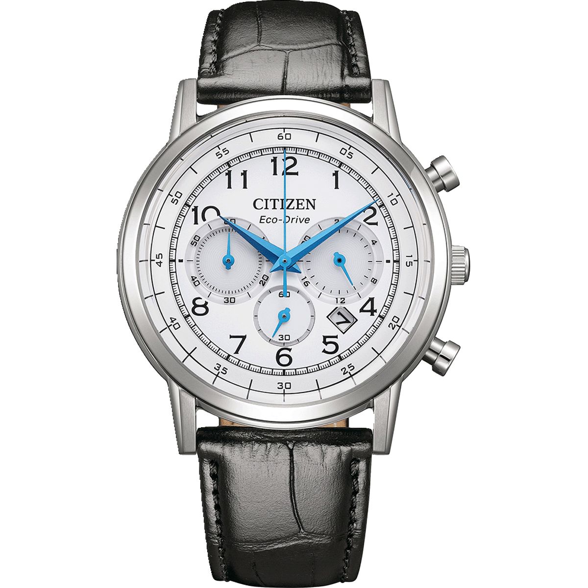 Klassischer Chronograph mit Lederarmband