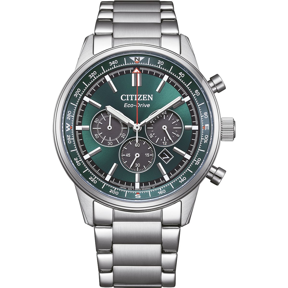 Solarbetriebene Chronographen-Armbanduhr