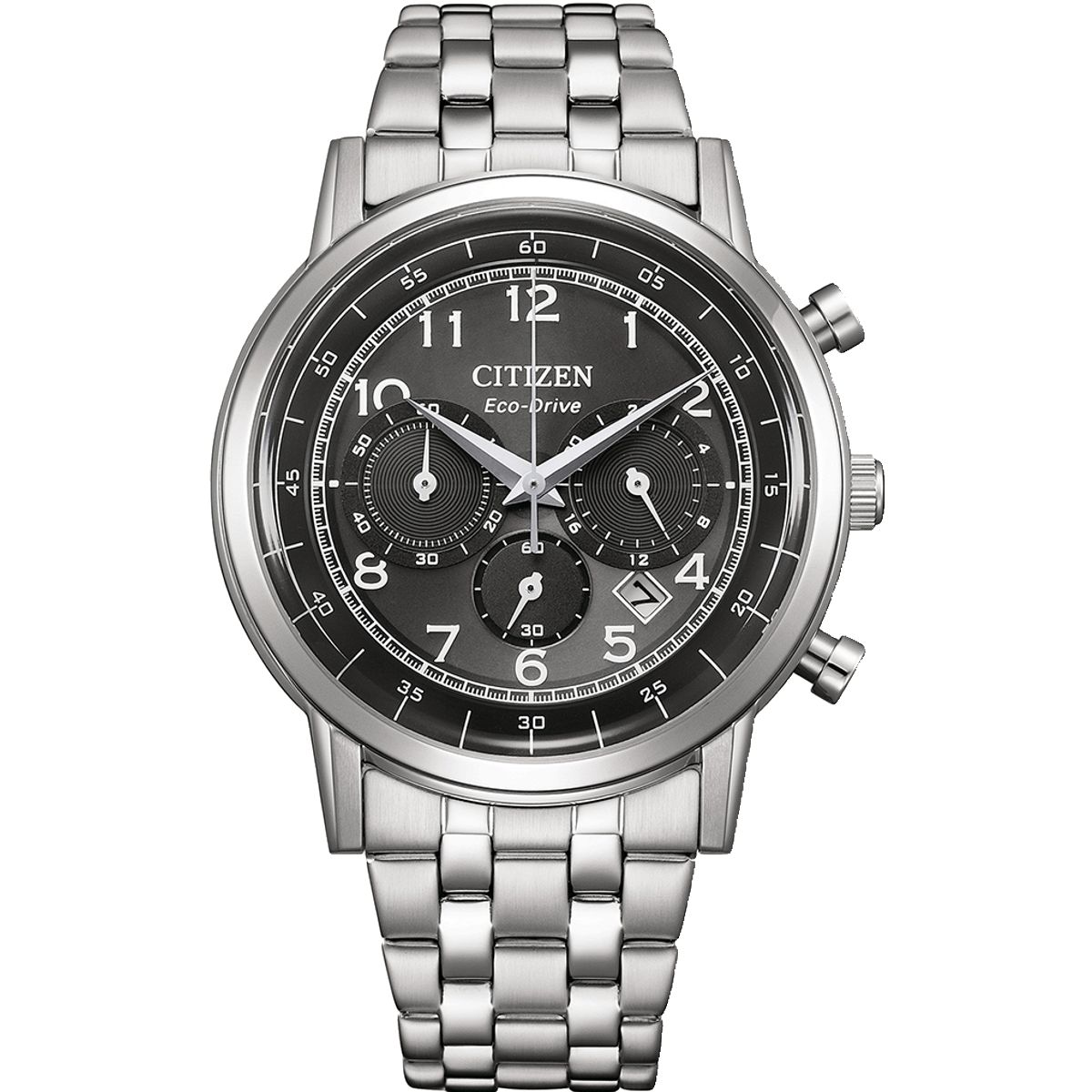 Klassischer Edelstahl Chronograph
