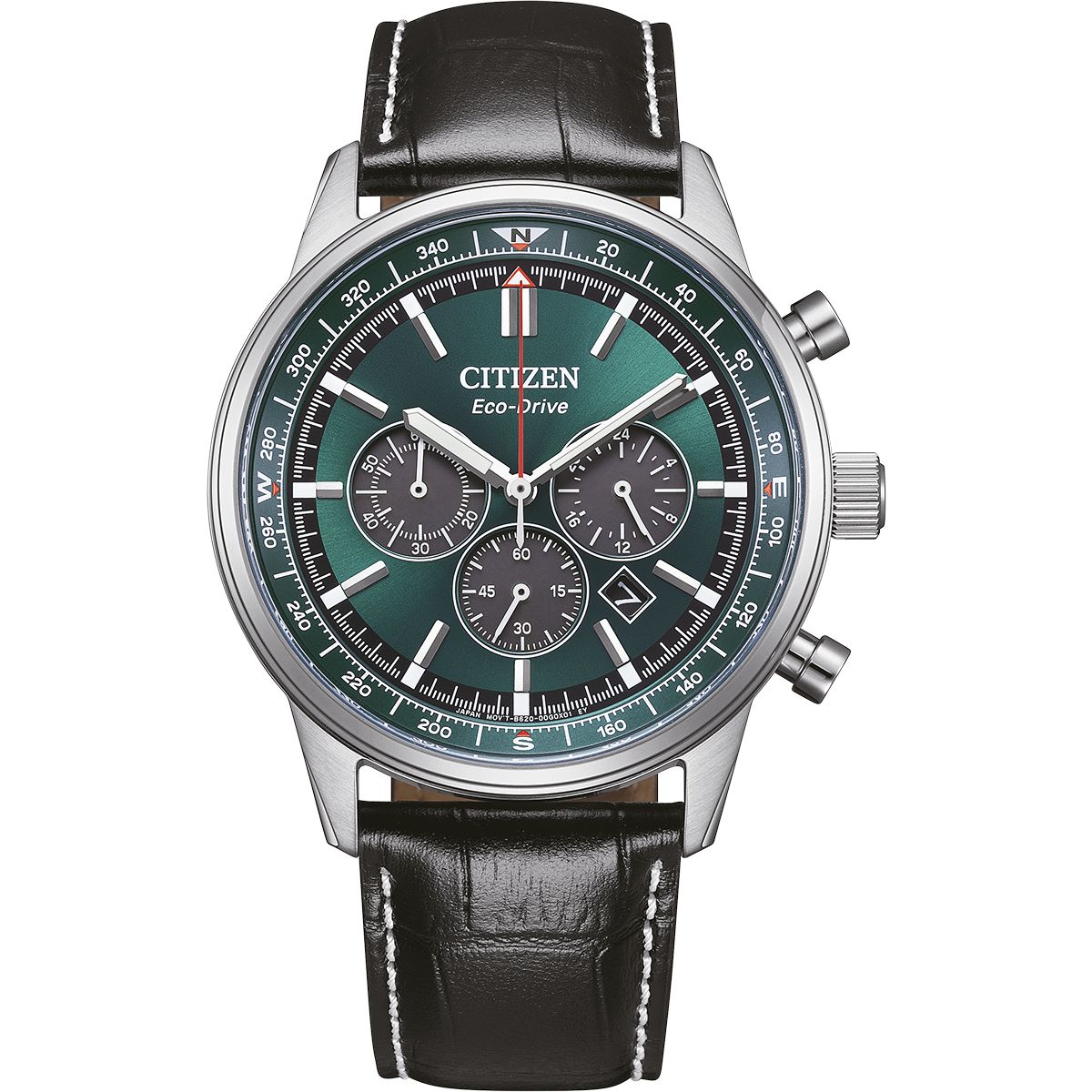 Militär-inspirierte Chronographen-Lederuhr