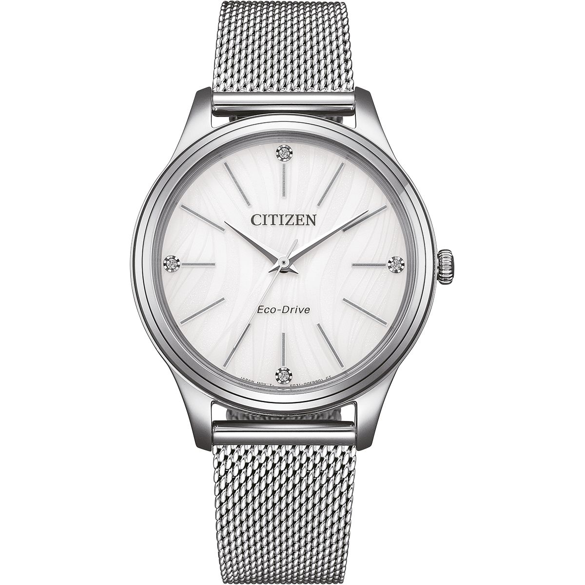 Minimalistische Solar-Uhr mit Milanaise-Armband