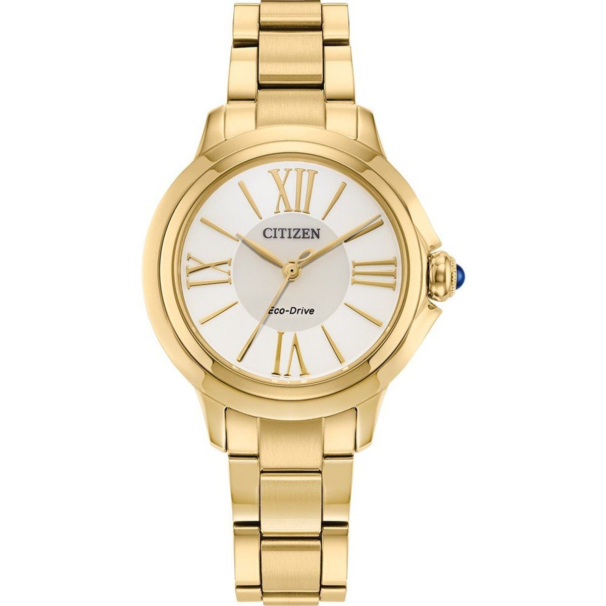 Elegante solarbetriebene Armbanduhr