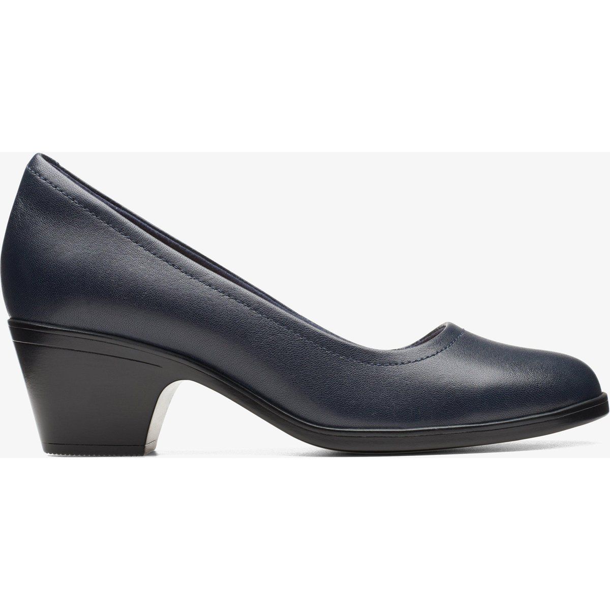 Klassische Lederpumps mit Blockabsatz