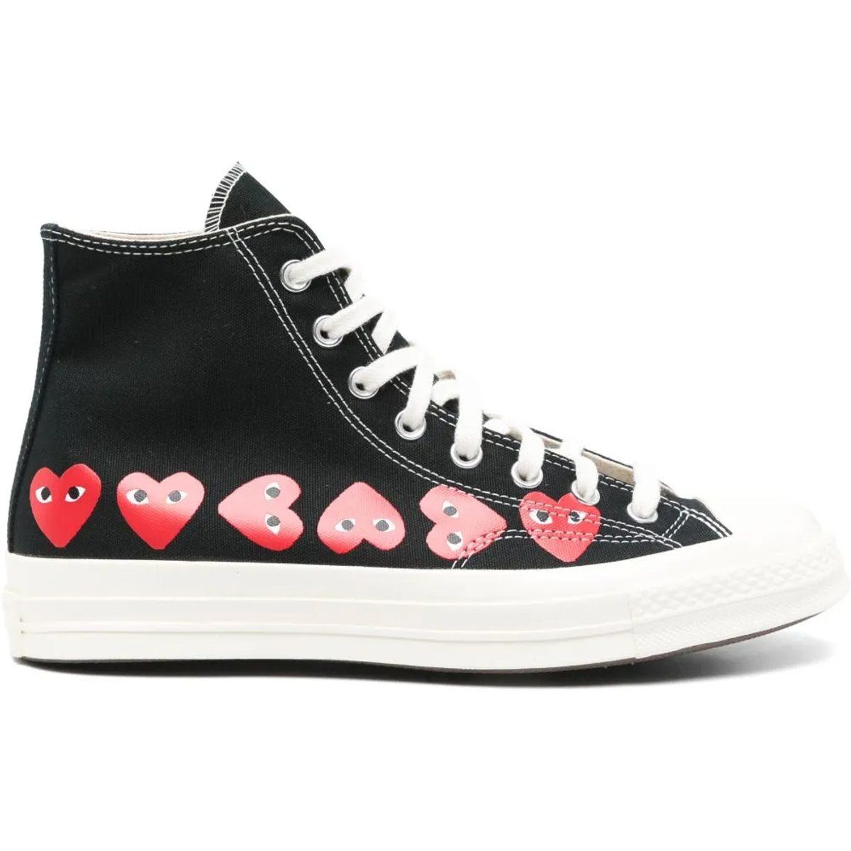 High-Top-Sneaker mit Herz-Muster
